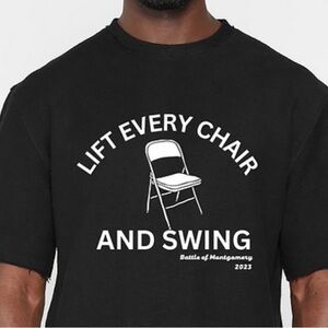 Black Graphic T shirt Lift Every Chair and Swing